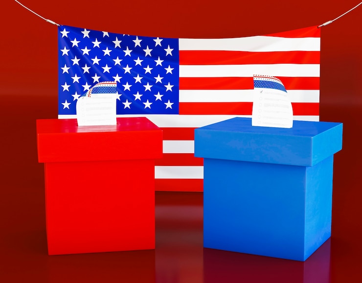 Photo gratuit concept d'élections américaines avec espace de copie