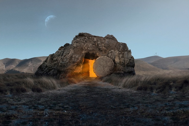 Photo gratuit le concept de l'emplacement du tombeau de jésus