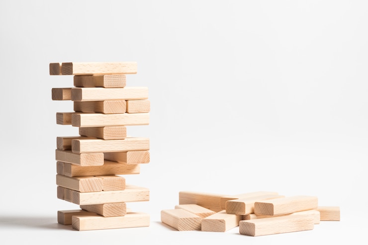 Photo gratuit concept d&#39;entreprise avec des bâtons en bois