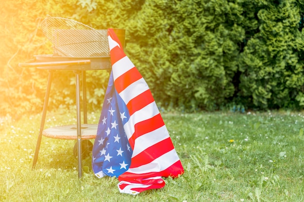 Concept de fête de l&#39;indépendance avec barbecue