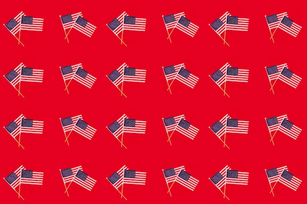 Concept de fête de l&#39;indépendance des Usa avec motif de drapeaux
