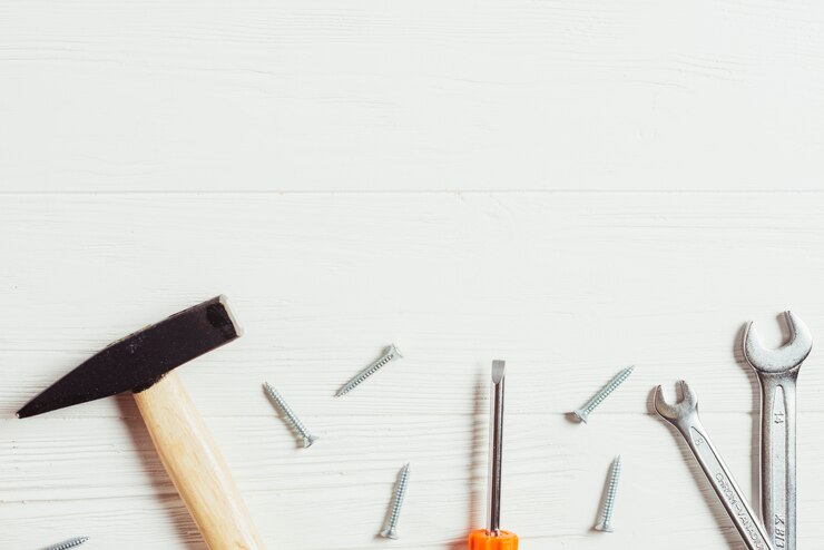 Photo gratuit concept de fête des pères avec outils et surface