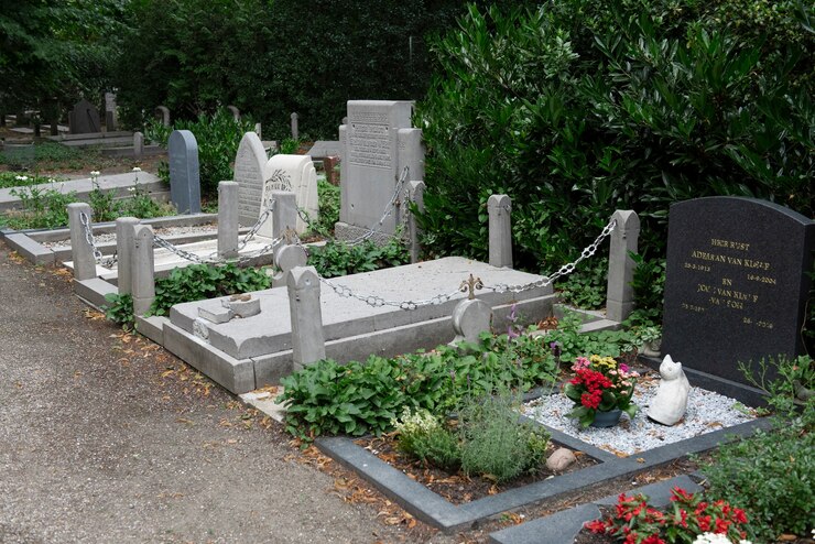 Photo gratuit concept de fond de cimetière