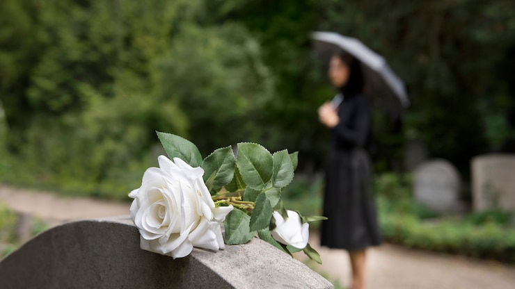 Photo gratuit concept de fond de cimetière