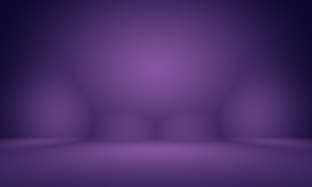 Concept de fond de studio abstrait fond de salle de studio violet dégradé de lumière vide pour le produit