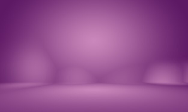 Concept de fond de studio - fond de salle de studio violet dégradé clair vide abstrait pour le produit.