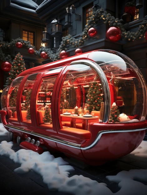 Photo gratuite le concept futuriste de célébration de noël