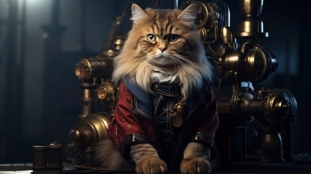 Le concept futuriste du chat