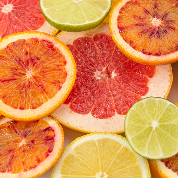 Photo gratuit concept de gros plan d'agrumes alimentation saine