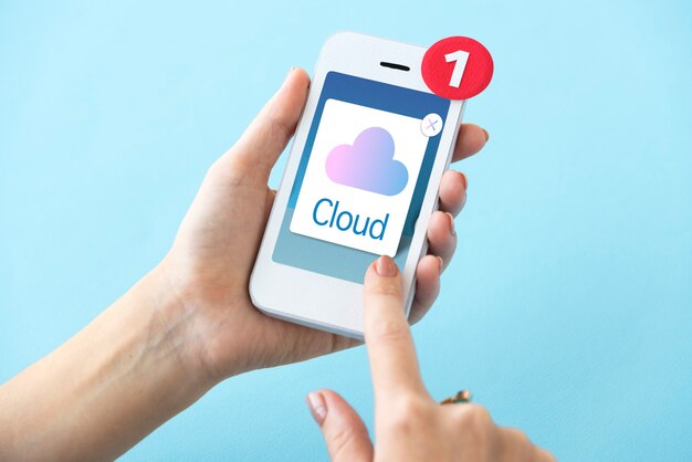 Concept d'icône de stockage Cloud Computing
