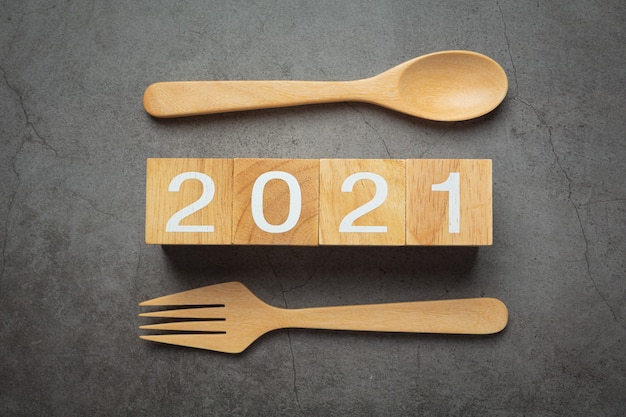 Photo gratuite concept de lettrage numéro 2021