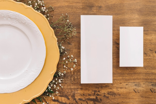 Photo gratuite concept de menu de mariage