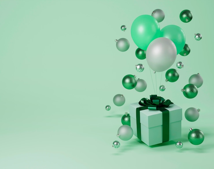Photo gratuit concept de noël avec boules et espace copie