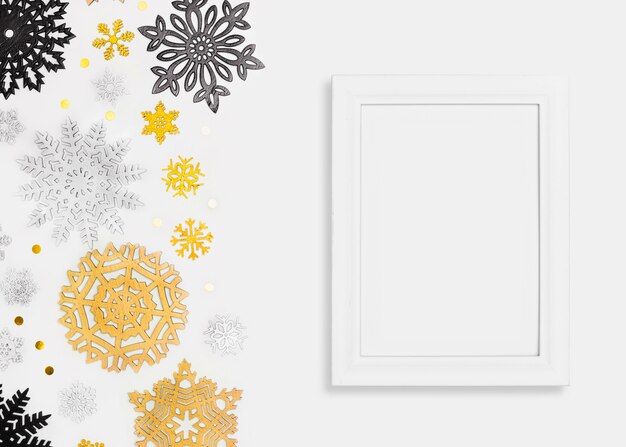Concept de Noël élégant avec cadre