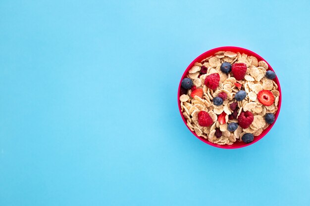 Concept de petit déjeuner sucré sain