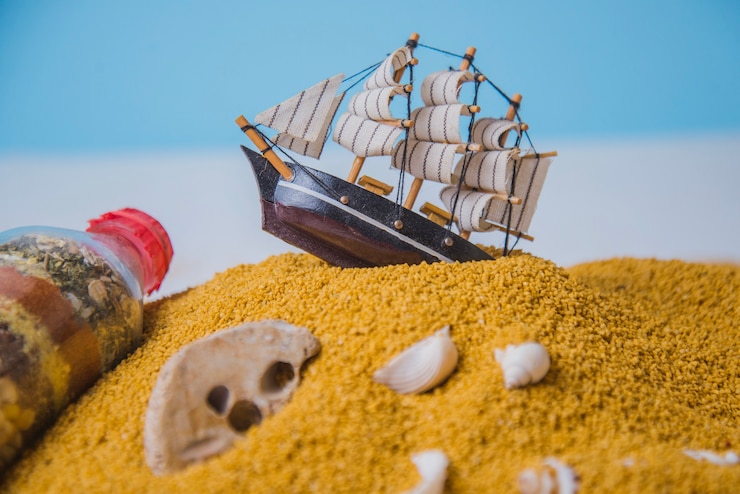 Photo gratuit concept de plage et bateau à voile