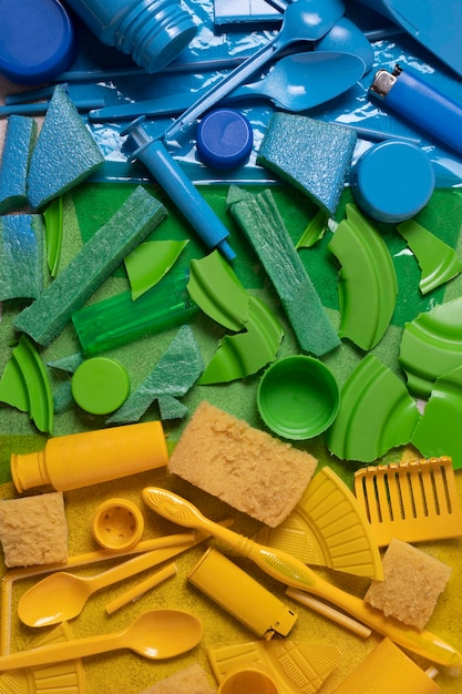 Photo gratuite concept de pollution des déchets plastiques