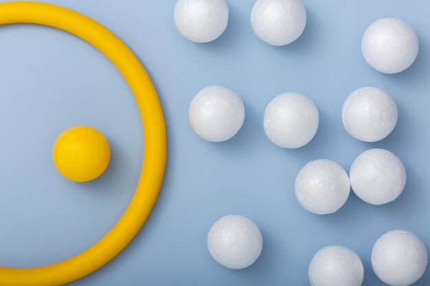 Concept de protection avec cercle et boules