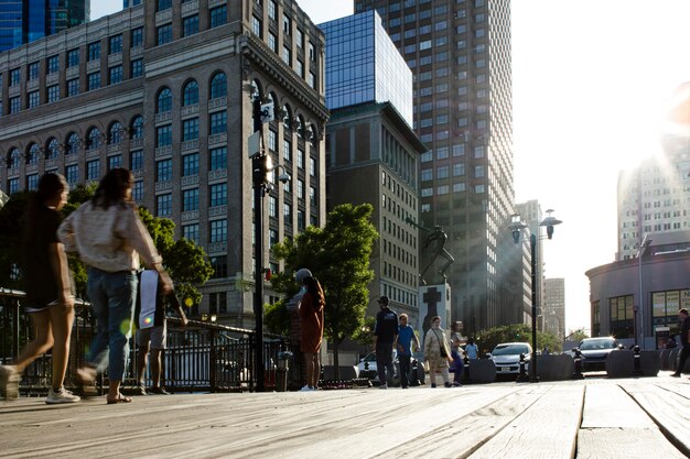 Concept de recensement photographié dans une ville