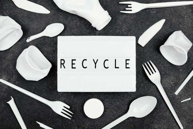 Concept de recyclage plat