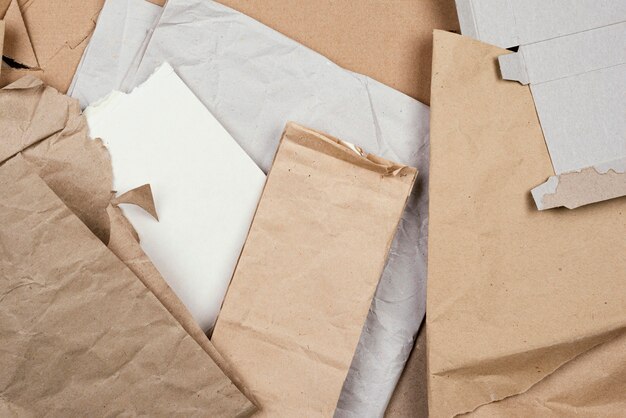Concept de recyclage à plat