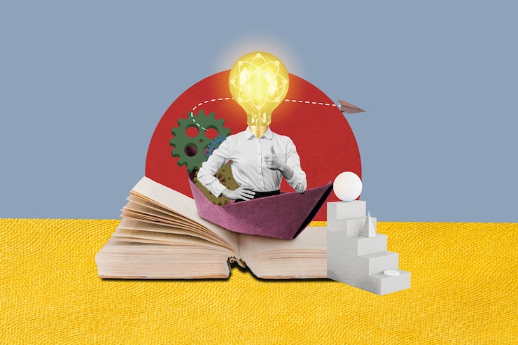 Photo gratuit concept de résolution de problèmes avec livre