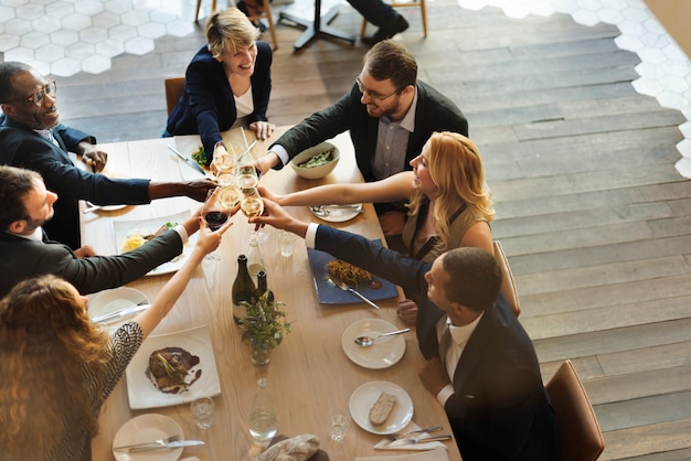 Photo gratuite concept de réussite fête équipe équipe