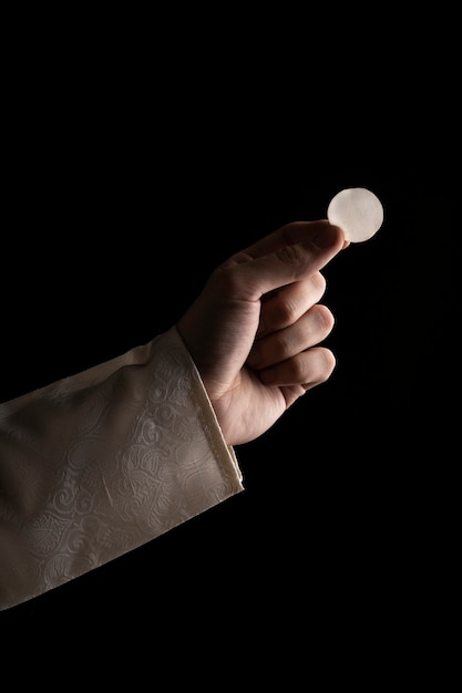 Concept de la sainte communion avec de la nourriture