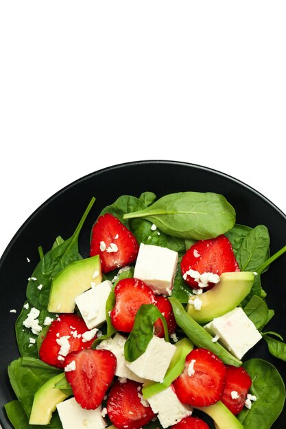 Concept de salade de nourriture savoureuse avec un espace de fraise pour le texte