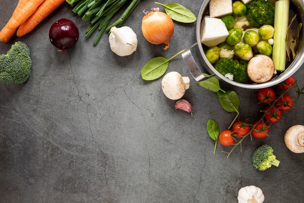 Concept de soupe de légumes manger