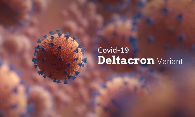 Concept de variante deltracron de covid
