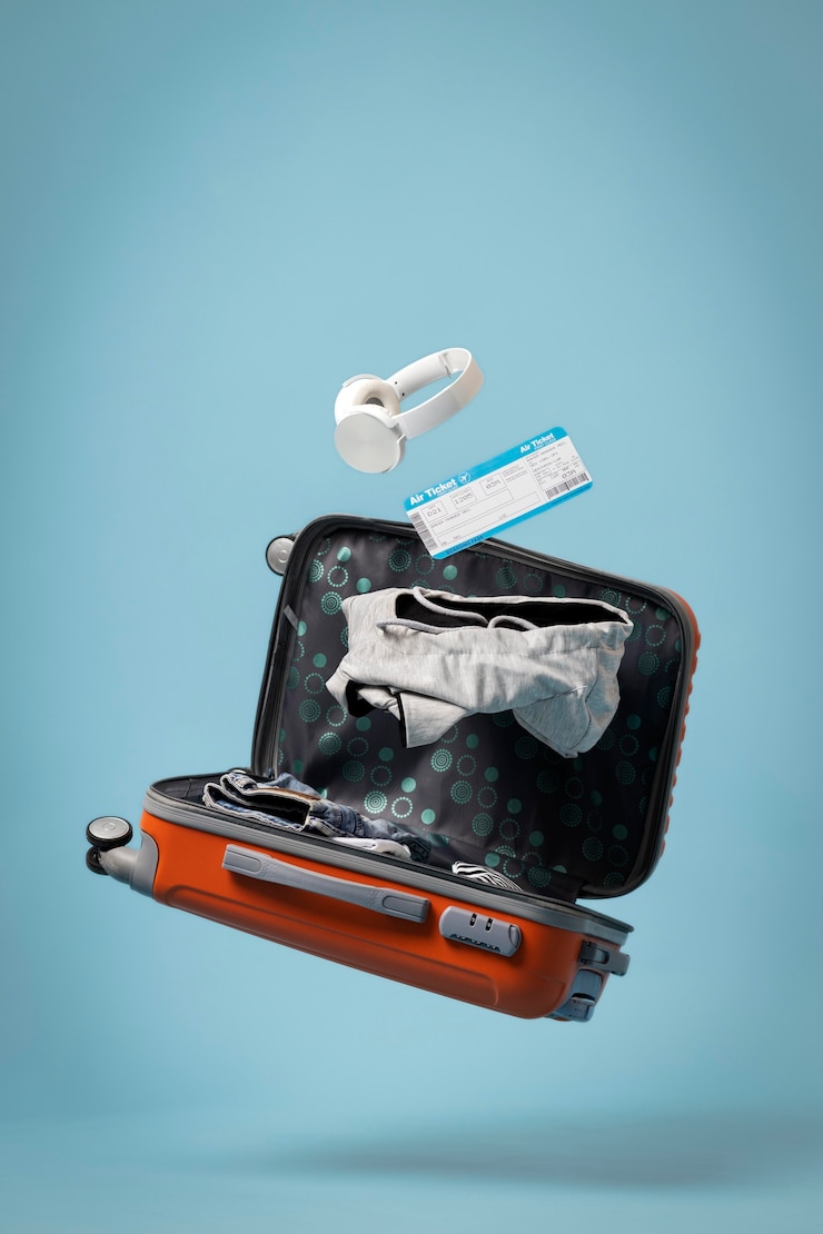 Photo gratuit concept de voyage avec bagages