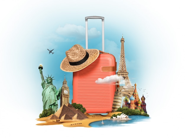 Photo gratuite concept de voyage avec bagages