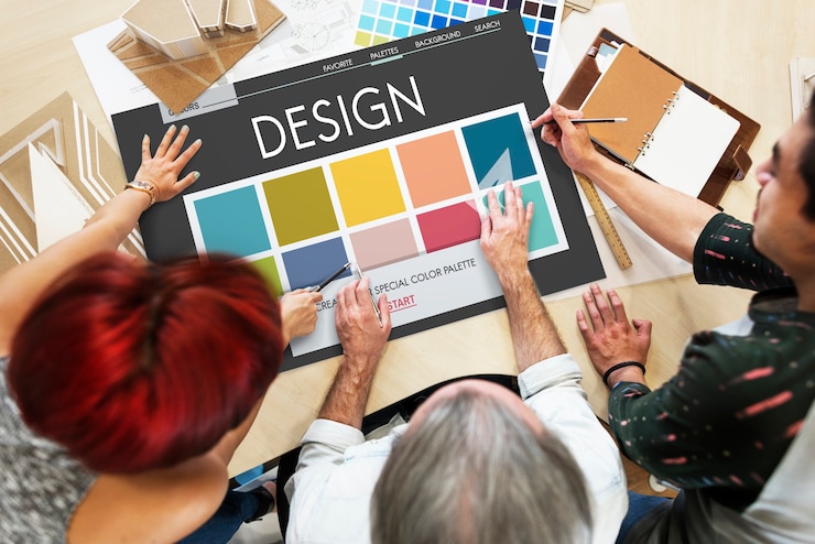 Photo gratuit concepteurs travaillant sur un projet