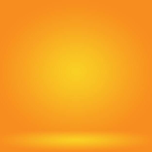 Conception abstraite de la mise en page de l'arrière-plan orange lisse, studio, salle, modèle Web, rapport d'activité avec un dégradé de couleur en cercle lisse