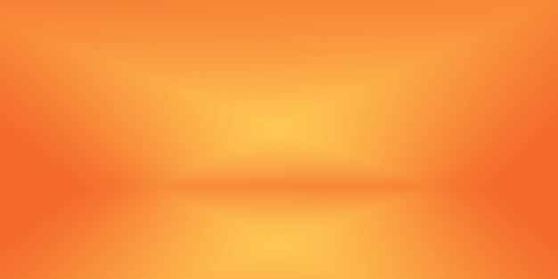 Conception abstraite de la mise en page de l'arrière-plan orange lisse, studio, salle, modèle Web, rapport d'activité avec un dégradé de couleur de cercle lisse