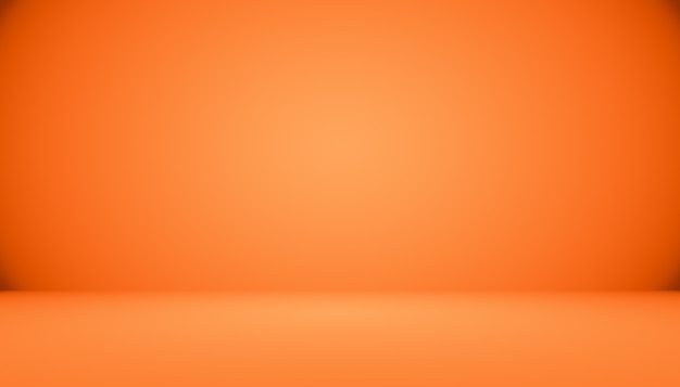 Conception abstraite de la mise en page de l'arrière-plan orange lisse, studio, salle, modèle Web, rapport d'activité avec un dégradé de couleur de cercle lisse