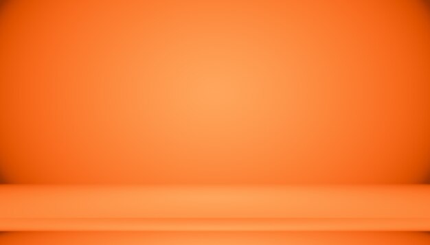 Conception abstraite de la mise en page de fond orange lisse, studio, salle, modèle web, rapport d'activité avec une couleur de dégradé de cercle lisse.