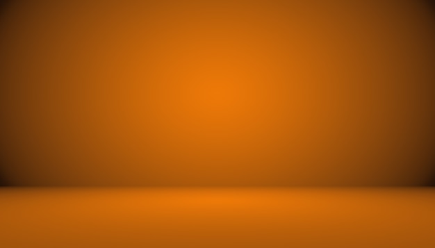 Conception abstraite de la mise en page de fond orange lisse, studio, salle, modèle web, rapport d'activité avec une couleur de dégradé de cercle lisse.