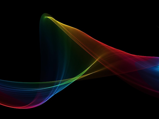 Photo gratuite conception abstraite de vagues colorées qui coule