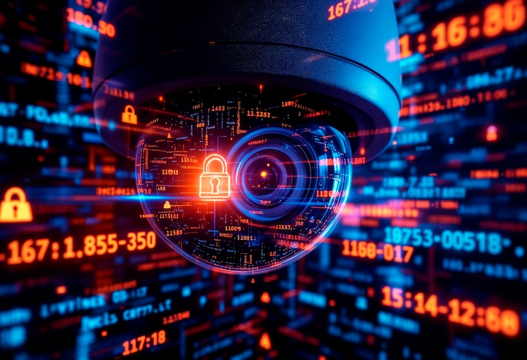 Photo gratuit conception d'un collage de concepts de cybersécurité