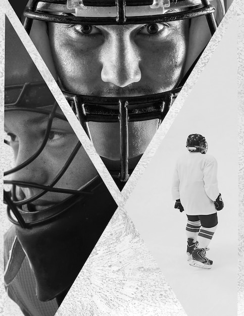 Conception de collage de sports d'hiver