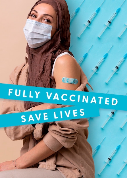Photo gratuite conception créative de collage de vaccins