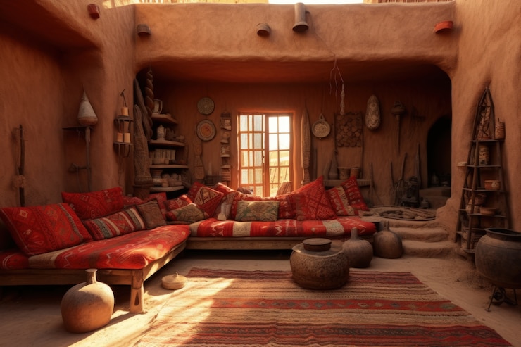 Photo gratuit conception intérieure traditionnelle de la maison