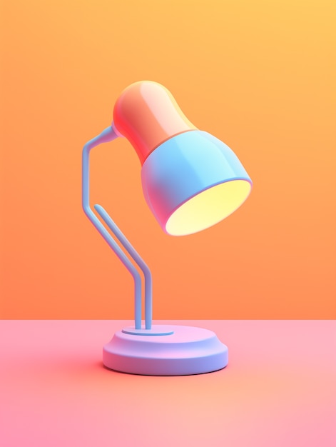 Photo gratuite conception d'une lampe lumineuse de style art numérique