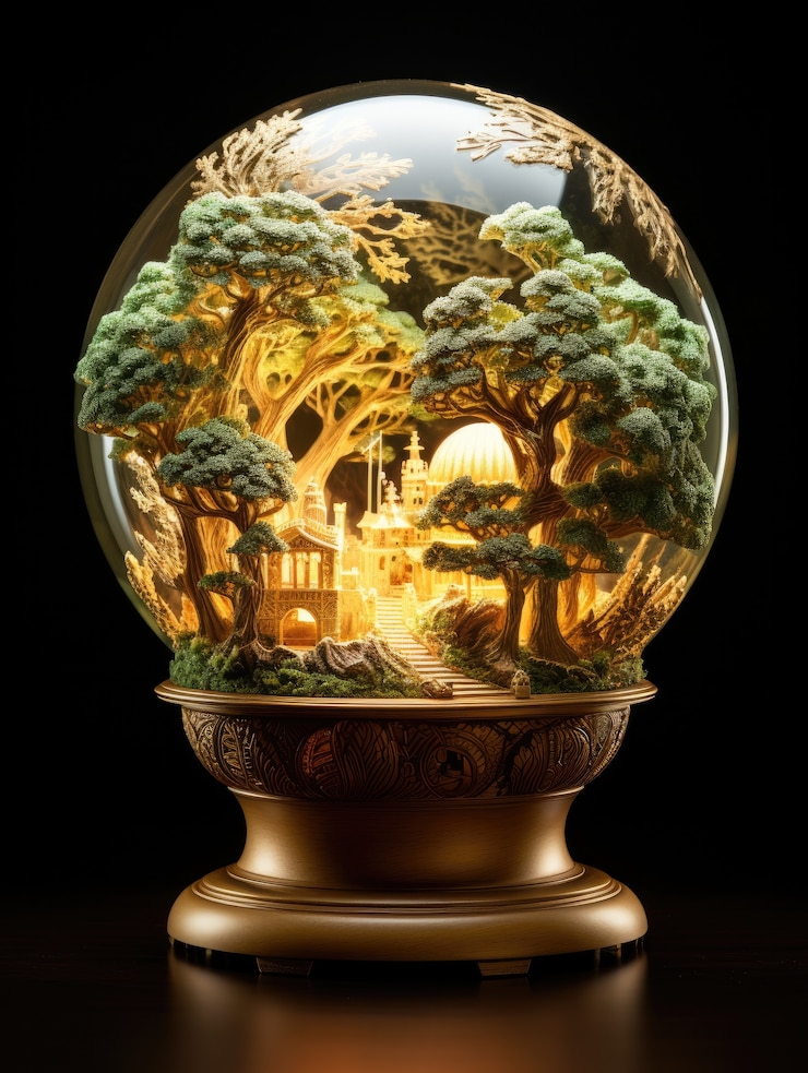 Photo gratuit conception de lampe avec un style artistique fantastique