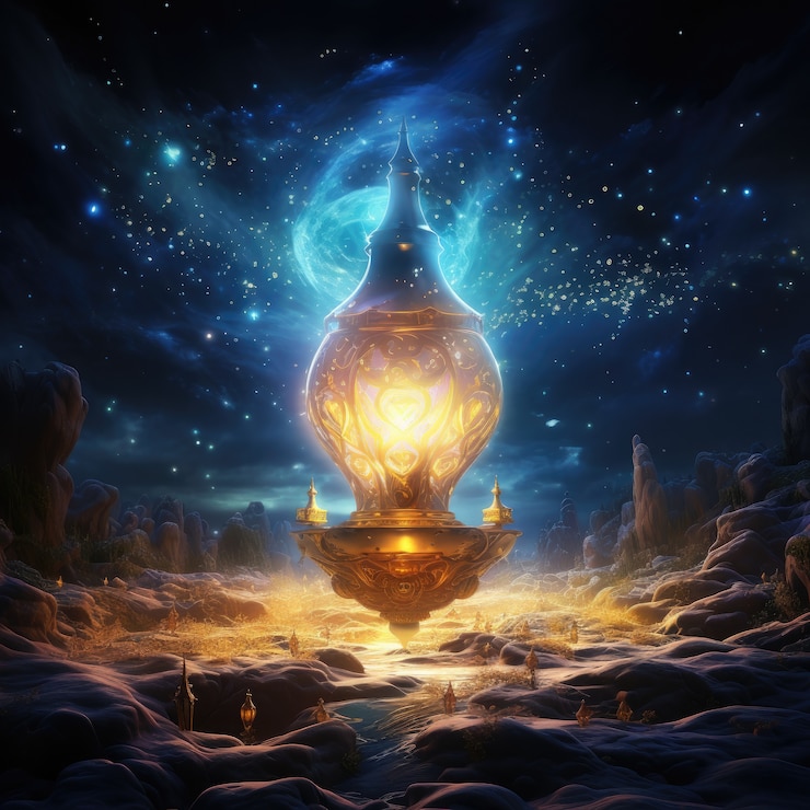 Photo gratuit conception de lampe avec un style fantastique