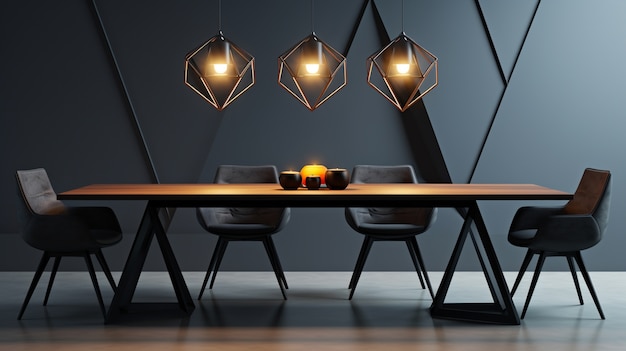 Photo gratuite conception de lampes d'éclairage modernes en 3d