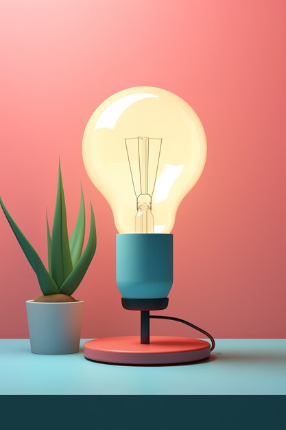 Conception de lampes intérieures d'art numérique