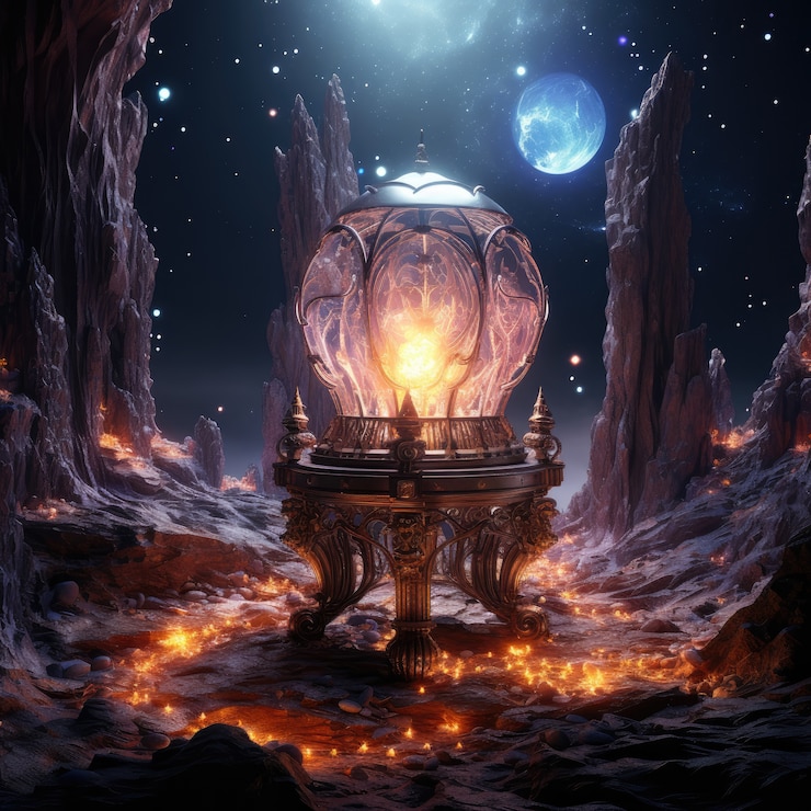 Photo gratuit conception de lampes lumineuses futuristes et fantastiques